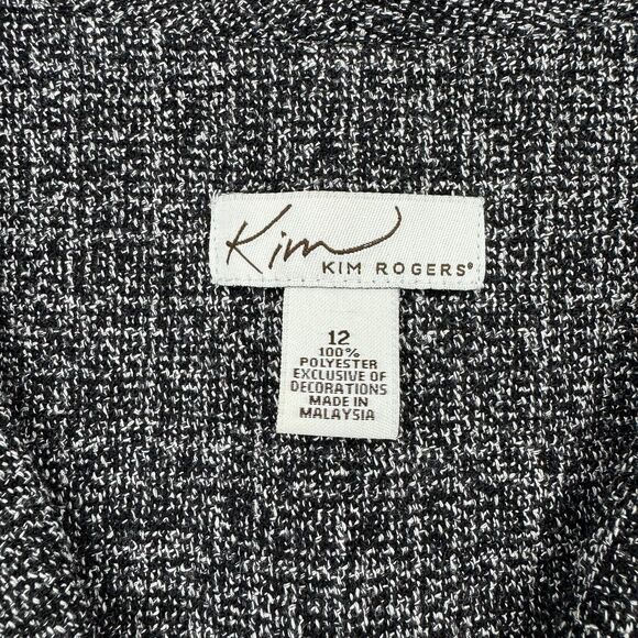 Kim Rogers Gray Tweed Blazer Jacket Women’s Size 12 Classic Fit Dress Career - Picture 3 of 12